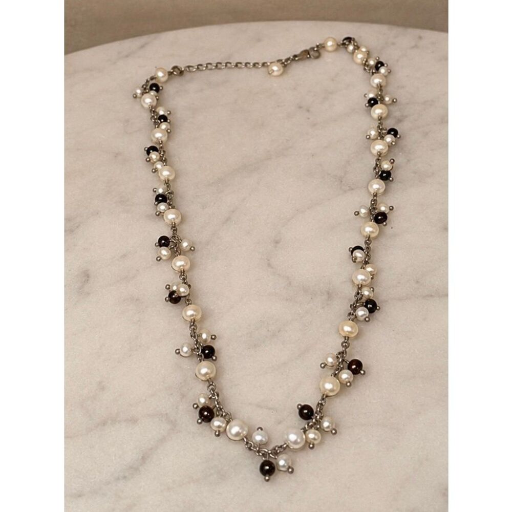 925 Sterling Silver Freshwater Pearl Necklace 19” Adjustable